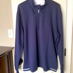 CALLAWAY Navy Blue 1/4 Zip Fleece Lined Pullover XXL